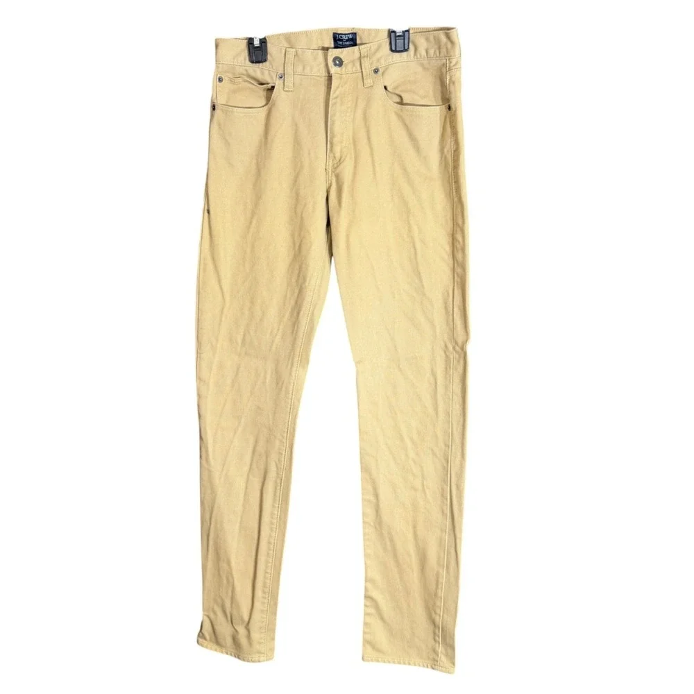 J Crew Mens Size 29x32 The Driggs Pants Tan/Khaki Slim Fit Corded Chino Corduroy